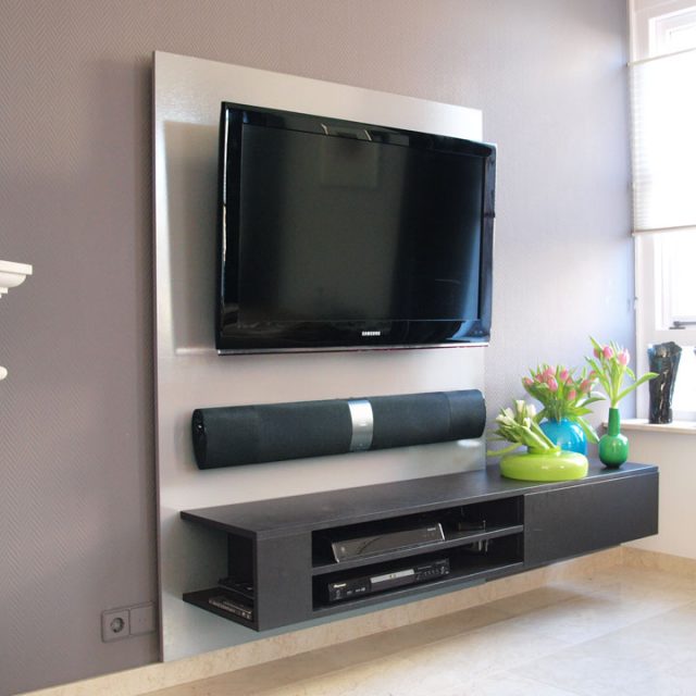 Ongekend Bouwtekening TV kast, zelf een hangend tv-meubel maken RE-65